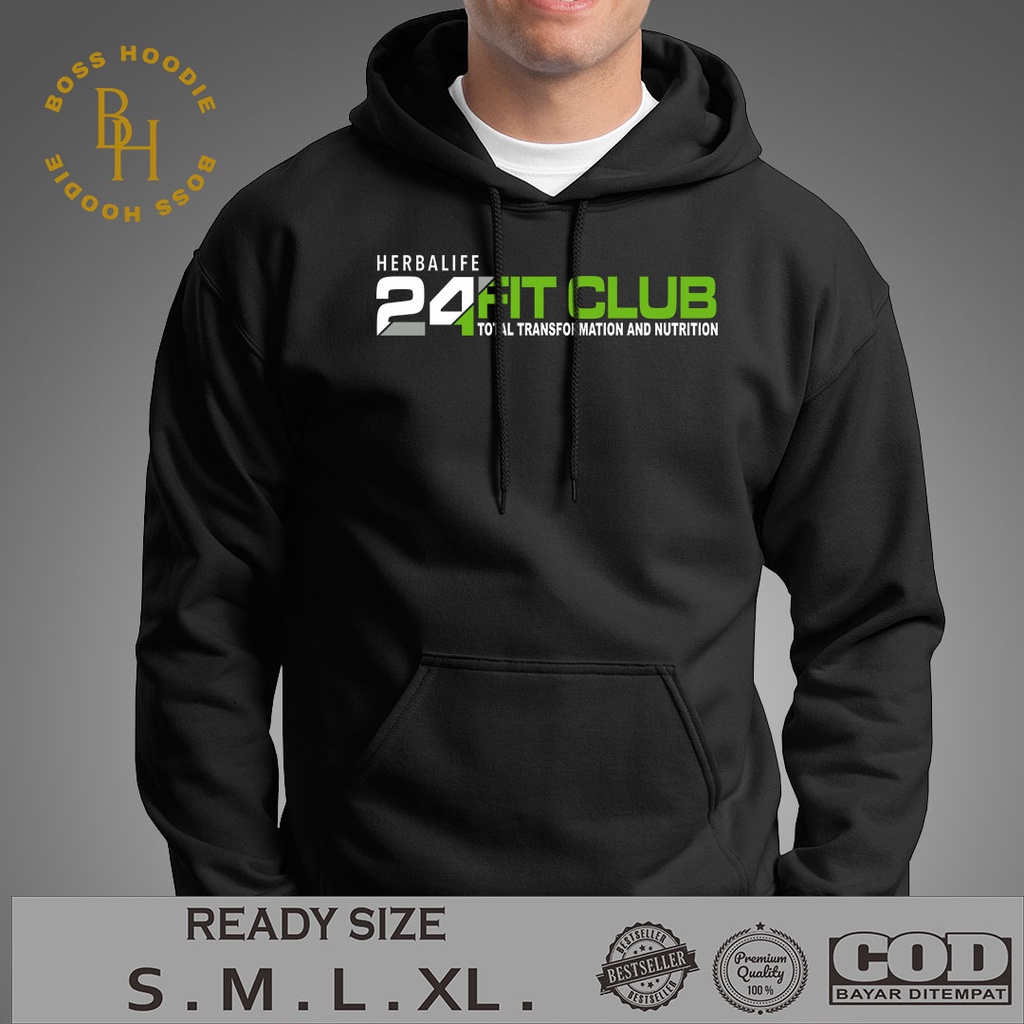 HOODIE Herbalife NC Macan Independent Member Herbalife 24 FIT CLUB HOODIE Perusahaan | HOODIE PRIA |