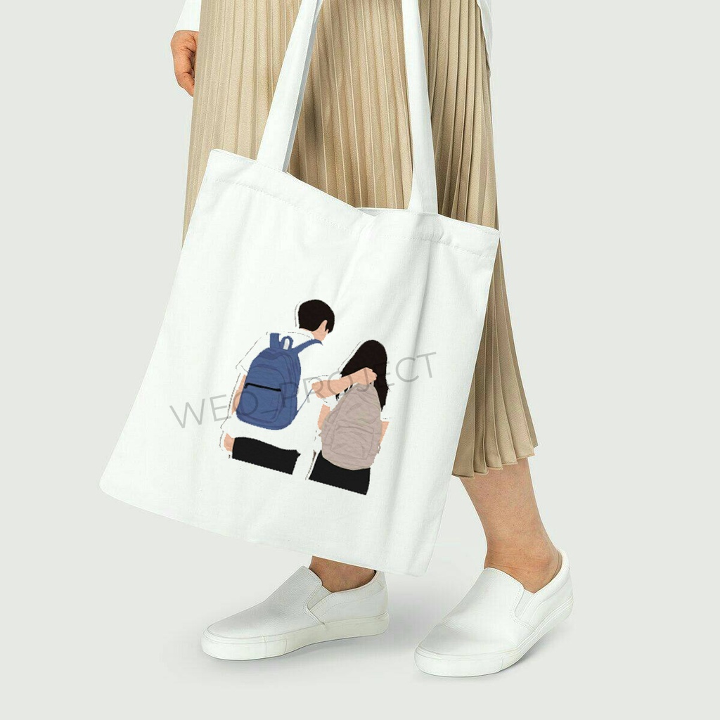 TOTE BAG KANVAS / TOTE BAG WANITA / TOTE BAG SUPER Our Beloved Summer Kdrama