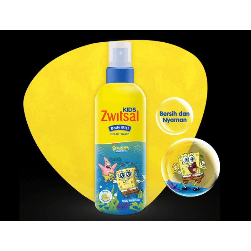 [DISKON] Zwitsal Kids Body Mist 100 ml Fresh and Soft Touch Pink Blue Melon dan Strawberry