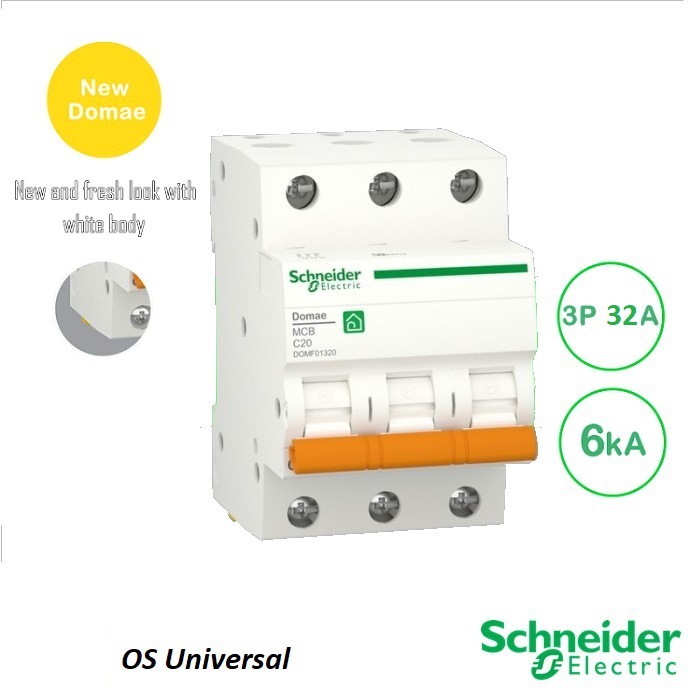 Schneider MCB 3P 32A - Domae 3 Phase 32 A Ampere