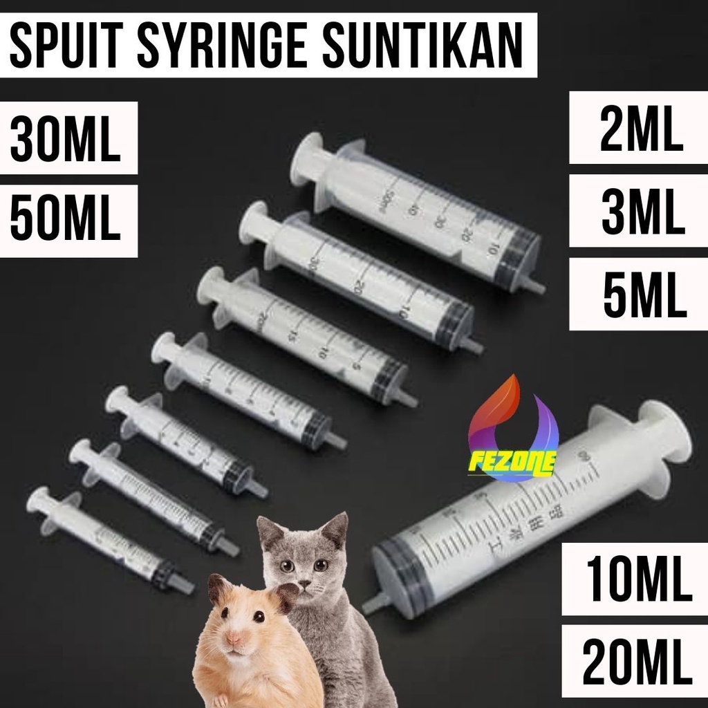 Alat Suntik Spuit Syringe Suntikan Kucing Pipet Hewan Ternak Dll FEZONE