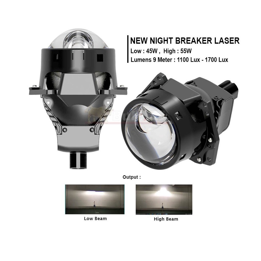 PROJECTOR BILED NIGHT BREAKER LASER 3 Inchi MERK UPS I BILED LASER | MOBIL MURAH MERIAH TERANG