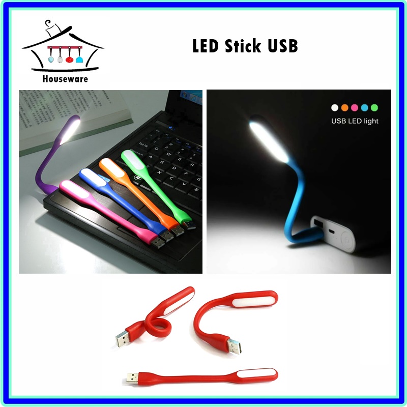 Lampu Baca USB LED Stick Portable / Lampu LED Stick Sikat Gigi Flexibel/Lampu Baca Belajar USB