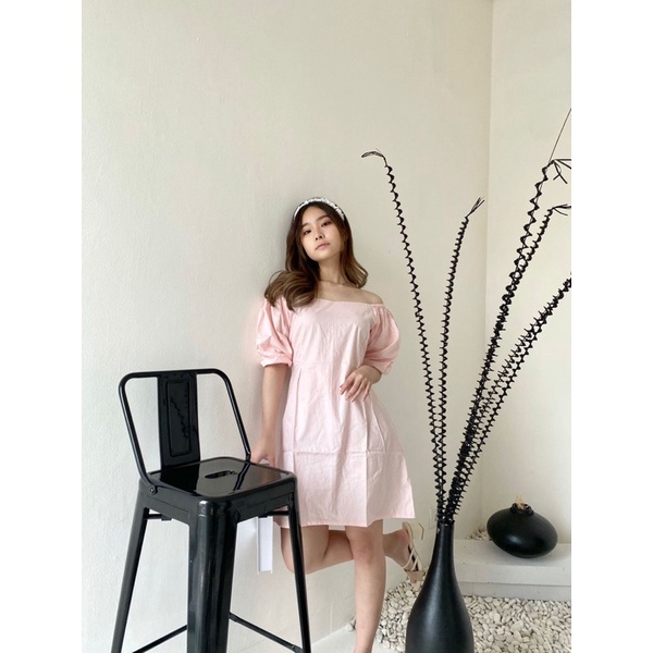 BRIE - DRESS SABRINA OFF SHOULDER POLOS BAHAN KATUN