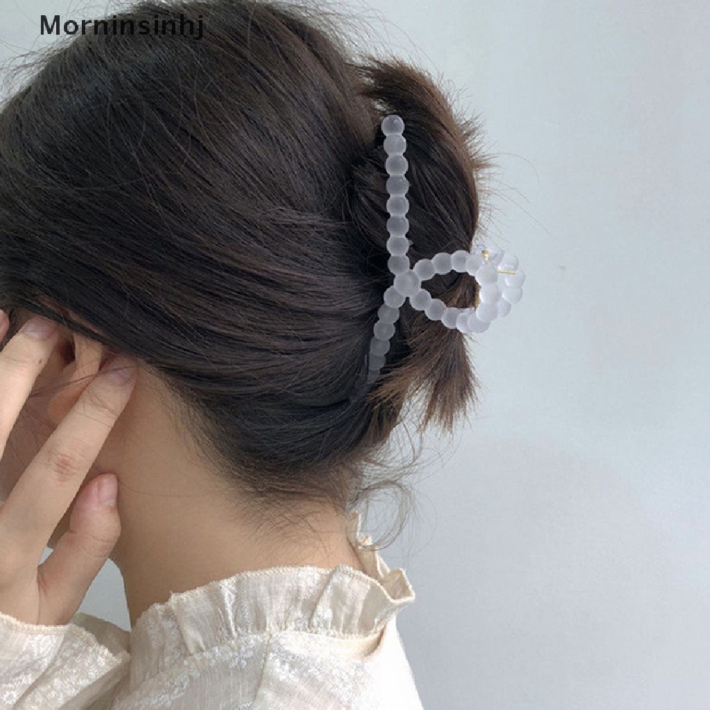 Mornin Hair Claw Ladies Elegan Aksesoris Rambut Klip Mandi Kepiting Silang Untuk Wanita Fashion id