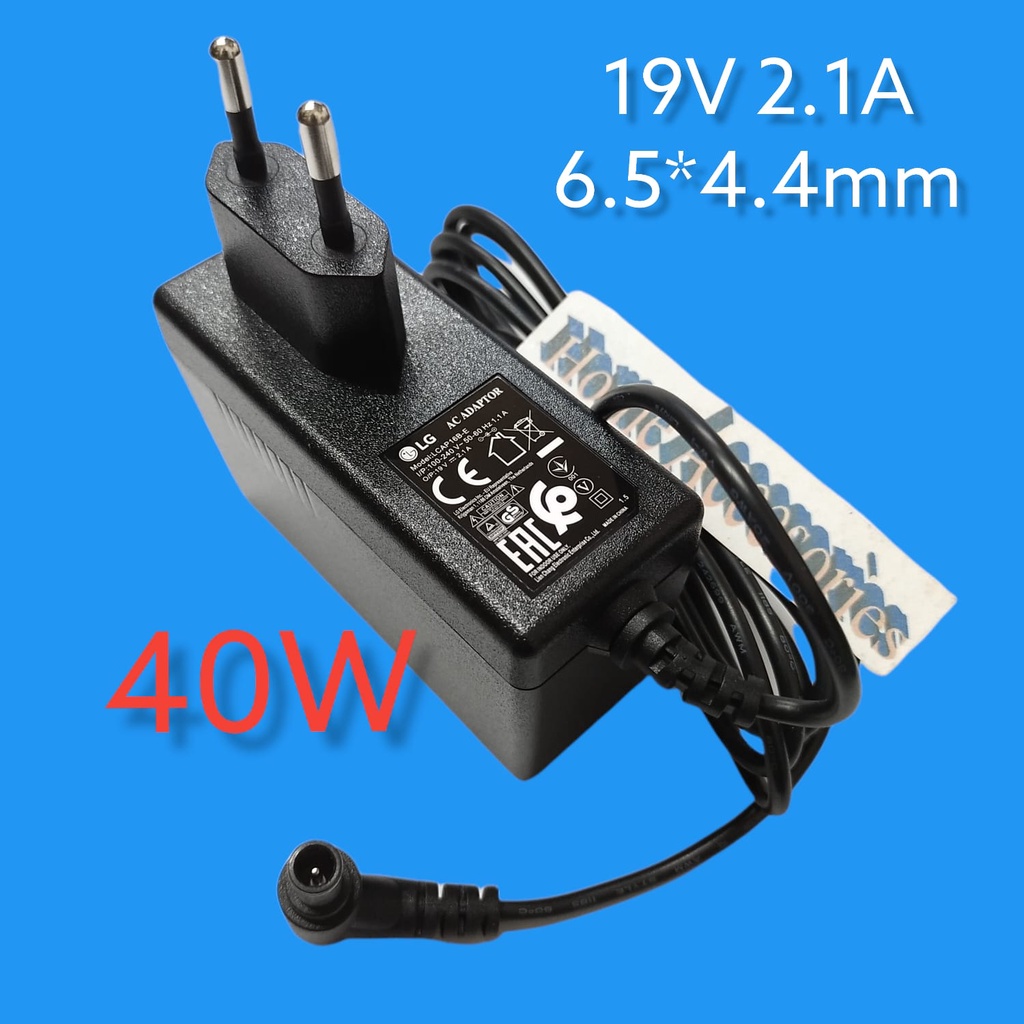 Adaptor Charger Casan Monitor LCD TV LG 19V 2.1A 6.5x4.4mm Original Compatible E1948S AC E1948SX AC 