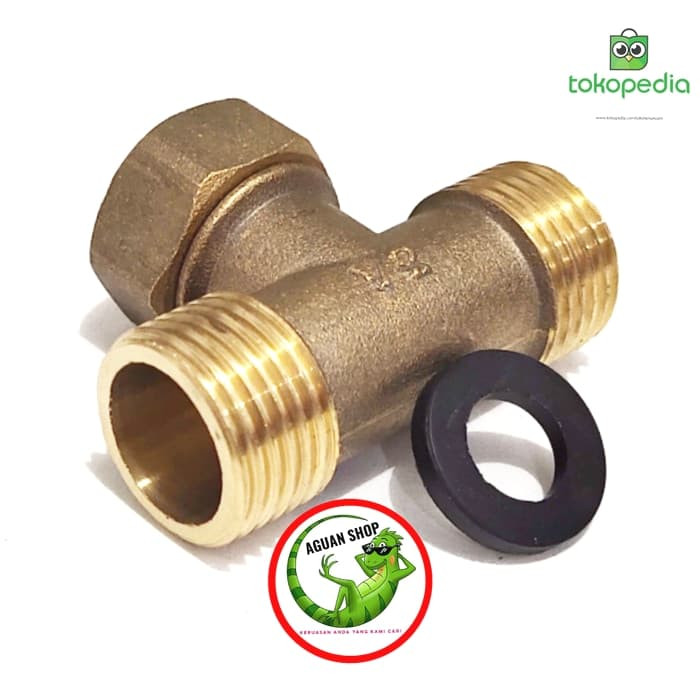 Promo Nepel Tee / T drat luar drat dalam kuningan Diskon