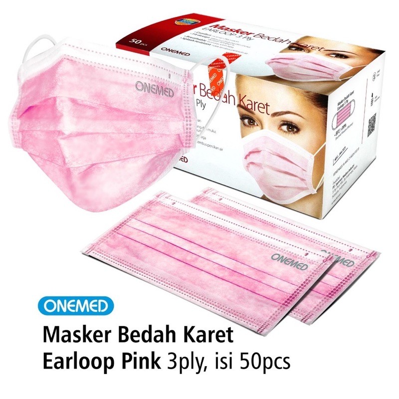 Masker Karet Medis OneMed box isi 50lbr