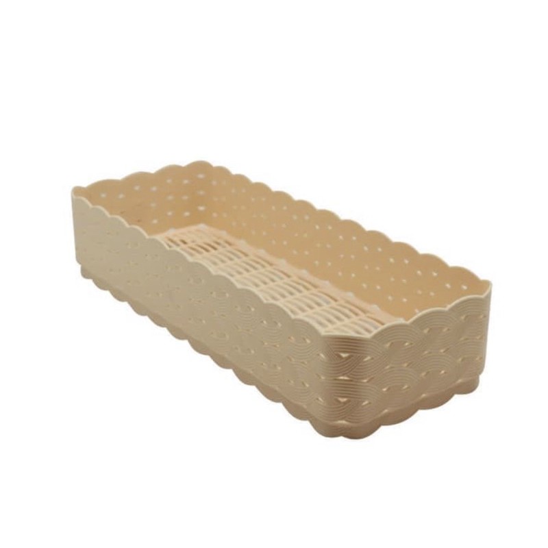 Keranjang Travessa Rota Long Organizer Tempat Penyimpanan Serbaguna Box Kotak Rak Kulkas Atk Nampan Tray Anyaman Kopi Baju Buku Telor