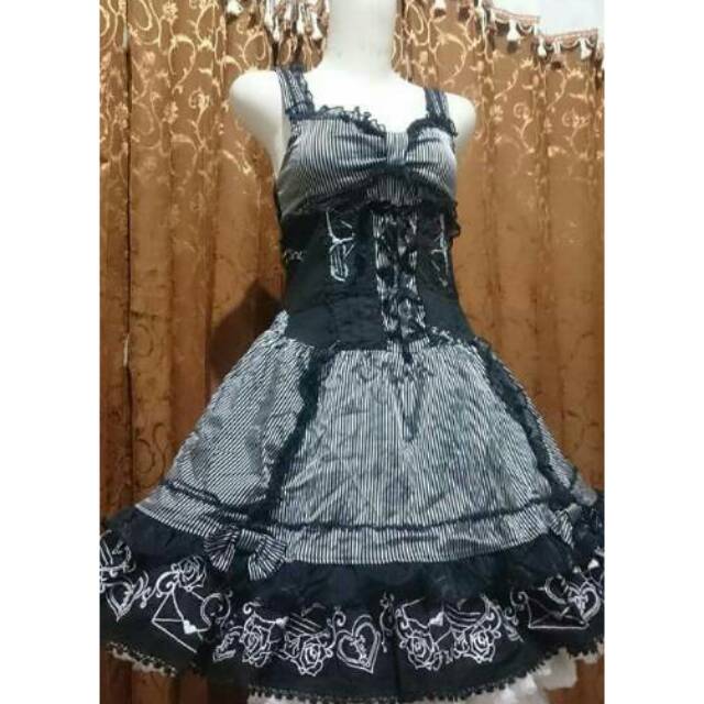 GOTHIC LOLITA JSK DRESS BY H NAOTO FRILL JAPAN