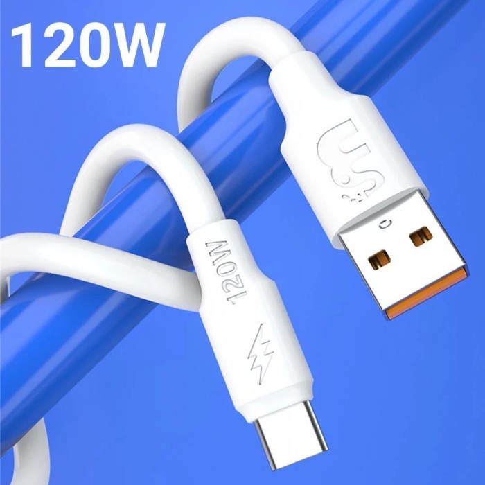 Kabel Data Fast Charging Tipe C 120W Transmisi Data TPE Type C 120Watt Cable Data