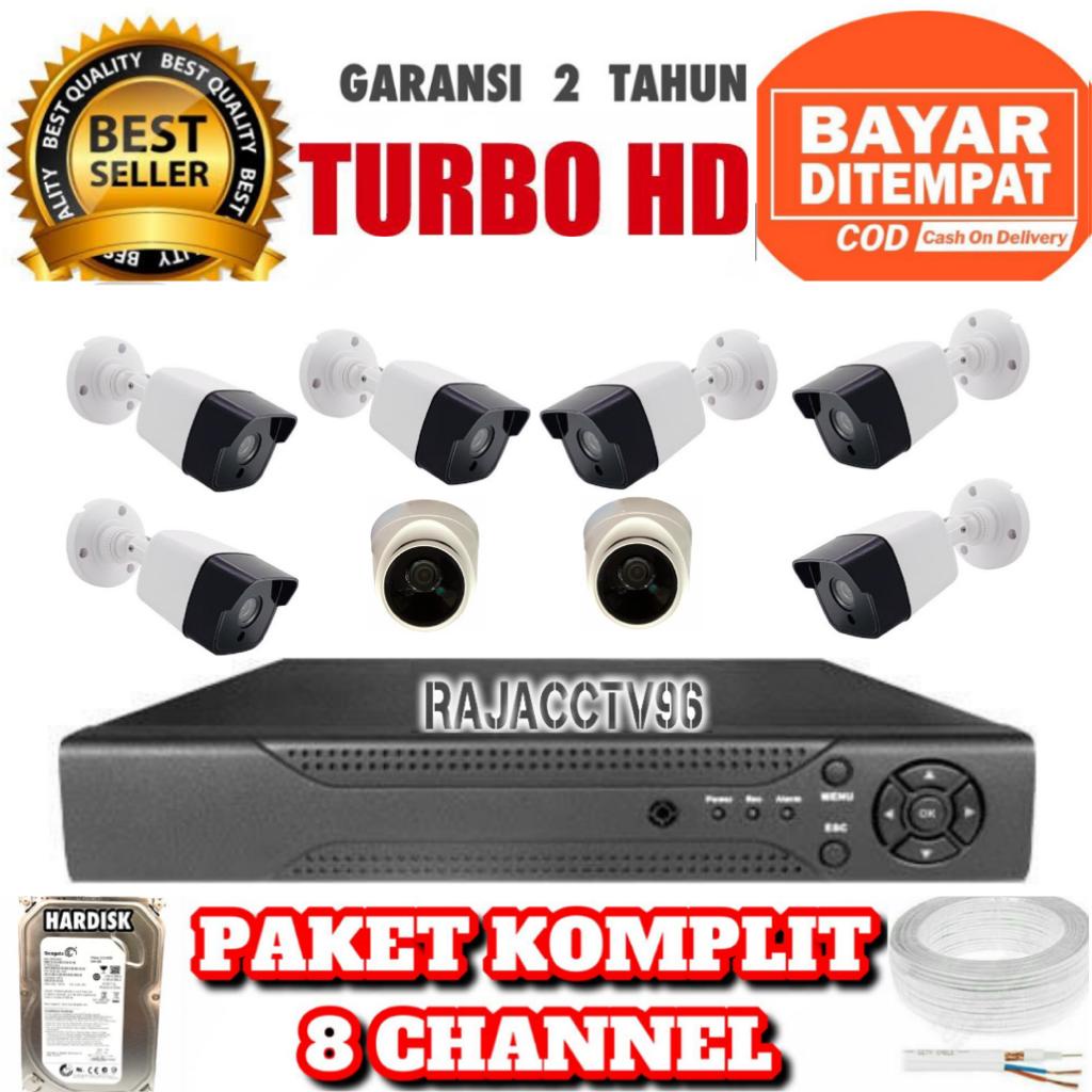 PAKET CCTV 8CHANNEL 8CAMERA CHENEL 8KAMERA 5MP 1080P TURBO HD KOMPLIT TINGGAL PASANG