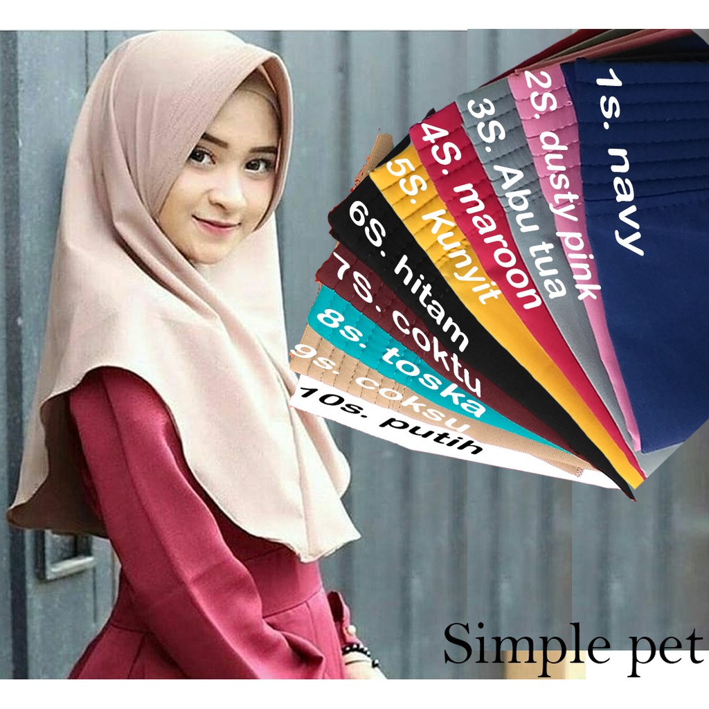 Mini Simple Pet Antem Hijab Jilbab Khimar Shopee Indonesia