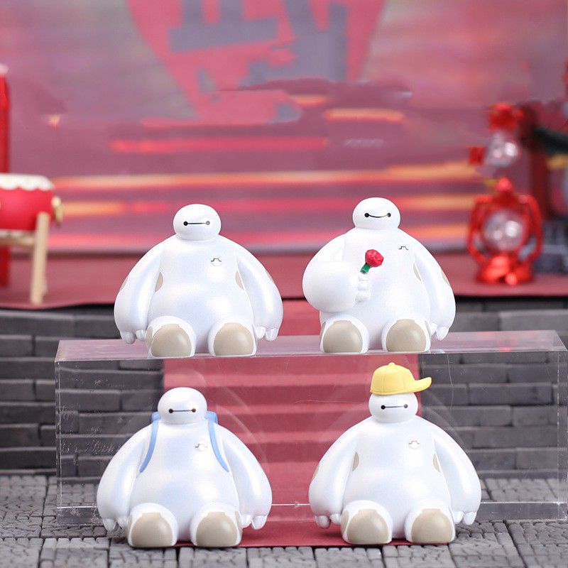 Big Hero 6 Baymax PVC Car Decoration Figure Robot Cartoon Decoration Toy Blind Box