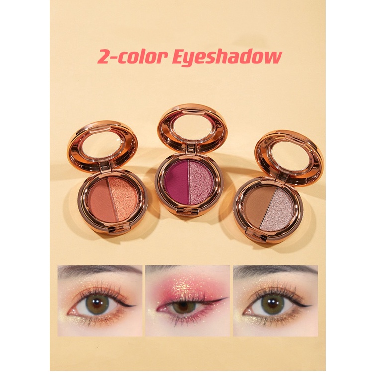 Eyeshadow 2 Shades Palette Giltter High Pigment Easy To Blend Lasting COD !!!