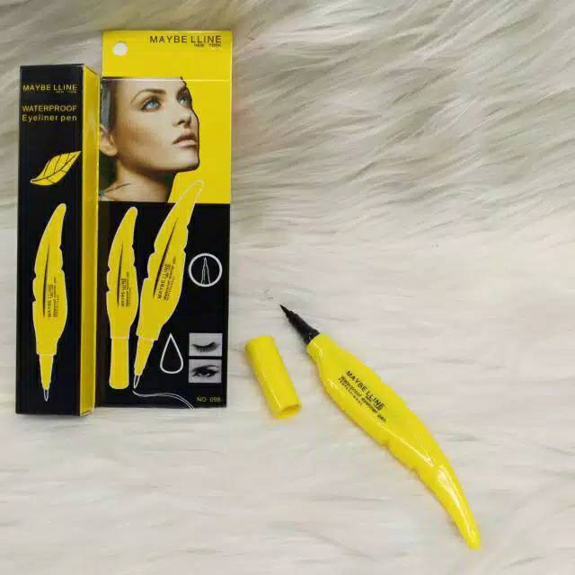 PROMO ECER!!!!EYELINER HITAM COVER DAUN WATERPROOF