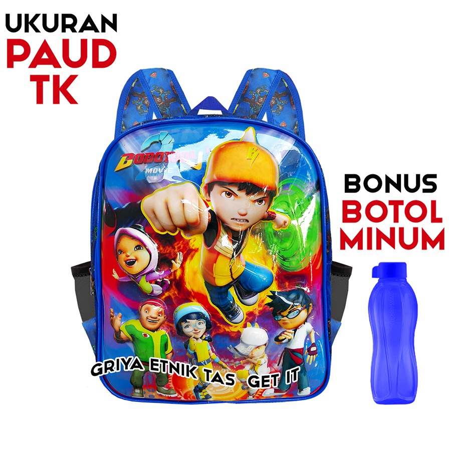 Tas Boboiboy Anak TK Free Firee Tas Ransel Sekolah Laki Laki FF Paud GRATIS BOTOL Stumble Guys