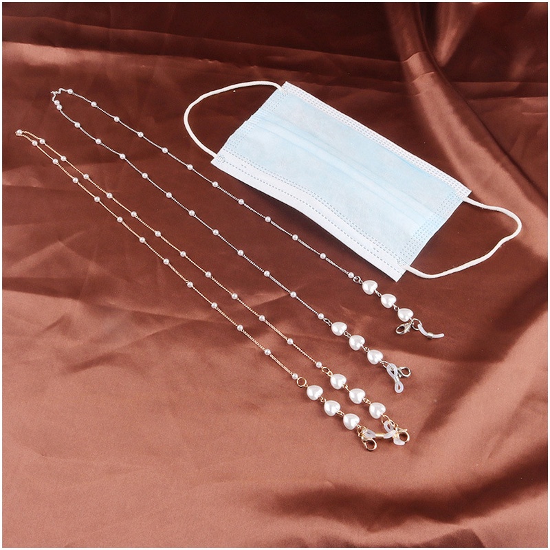 Eyeglasses Chain Anti-lost Mask Lanyard Imitation Pearl Children's Mask Sling 75cm