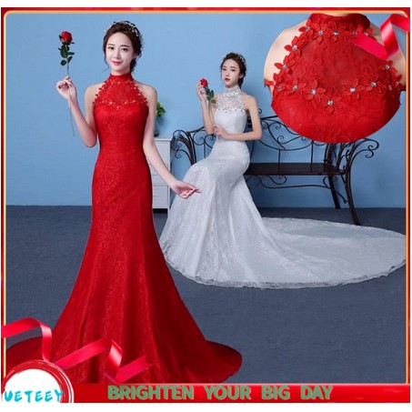 Gaun pengantin mermaid ekor bridal dress brukat