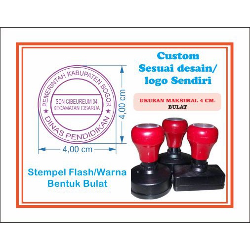 

Stempel Flash / Warna / Otomatis Bulat