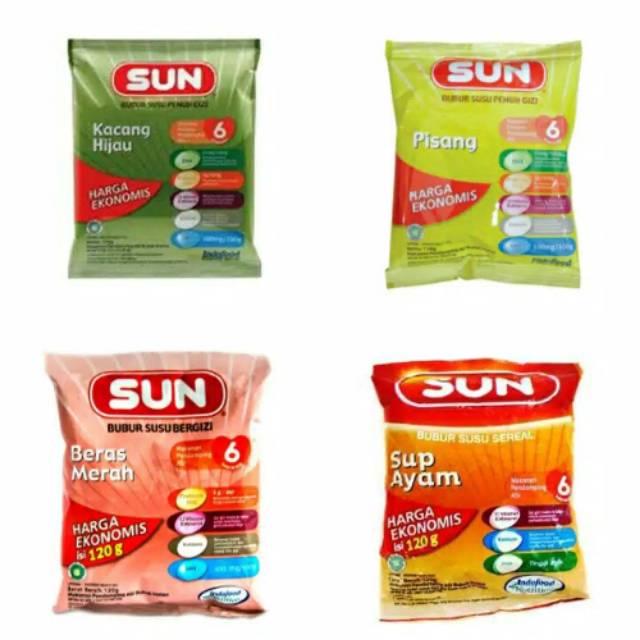 BUBUR SUN Kemasan Ekonomis 120 gr//Bubur Tim Anak Bayi  6+
