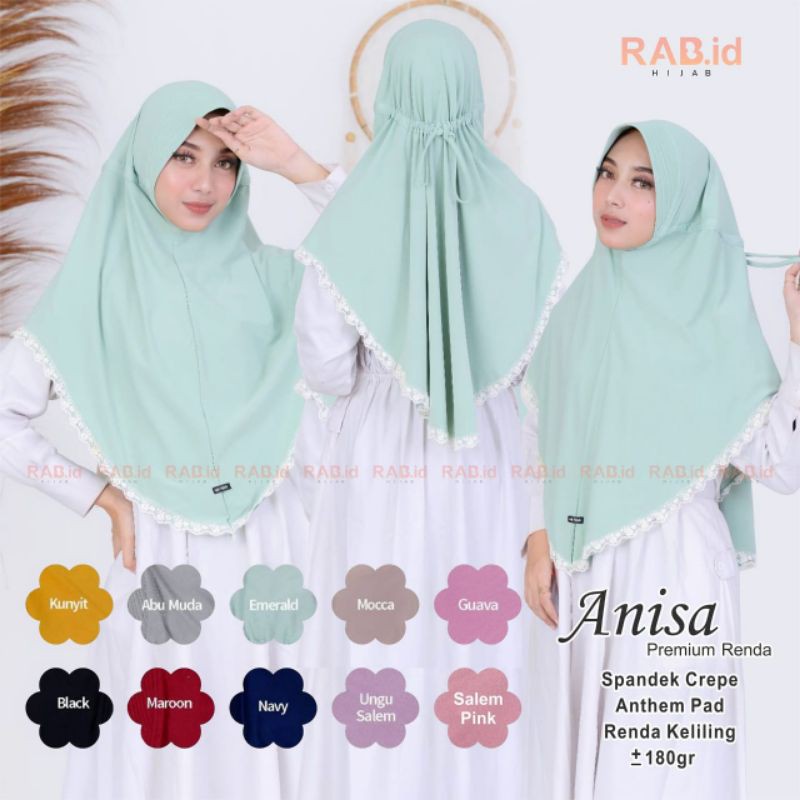 Anisa Premium Renda Khimar by RAB Hijab