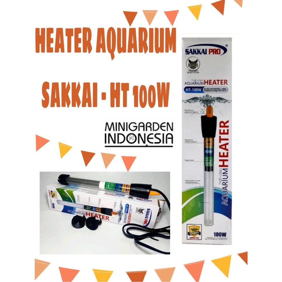 SAKKAI PRO HT-100W HIGH-CLASS AQUARIUM HEATER PENGHANGAT AIR KOLAM