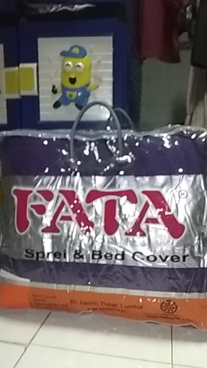 Fata Bed Cover Set Fata Polos Ungu Uk.180x200/160x200