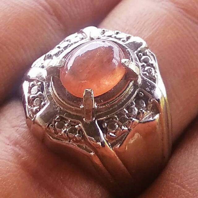 BATU MULIA NATURAL ORANGE SAPPHIRE SAFIR PADPARADSCHA AFRICA 100% ASLI ALAM KWALITAS SUPER