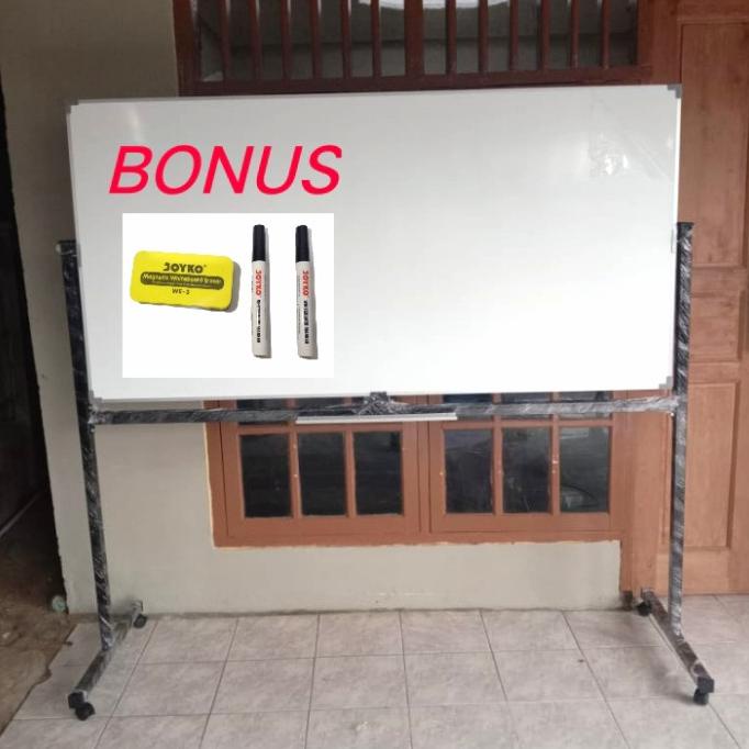 

Papan tulis putih Single face stand Uk 120x240 Cm