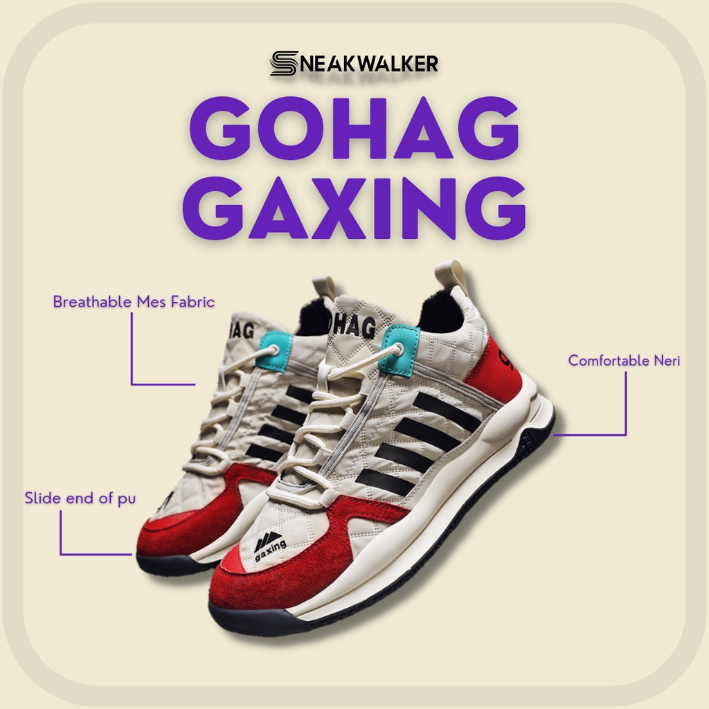 SNEAKWALKER Gohag Gaxing Sepatu Sneakers Casual Pria Wanita