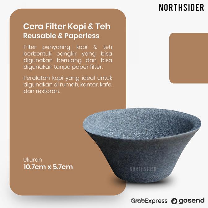 CERA DRIPPER KOPI FILTER TEH | COFFEE TEA FILTER FLAT BUTTOM PAPERLESS