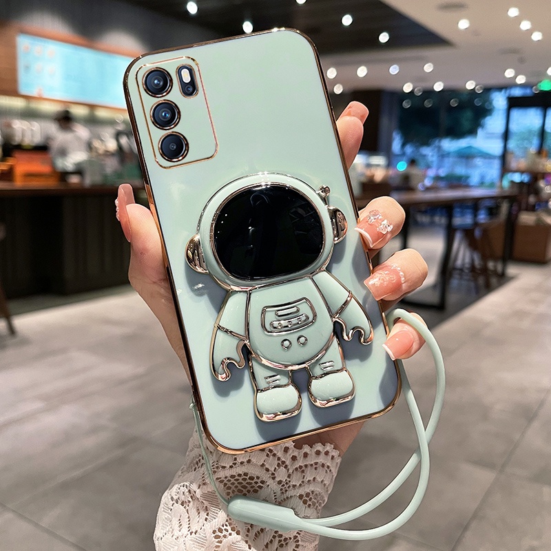Case Pelindung Lensa Desain Astronot 3D Untuk OPPO A16 A15 A15S A92 A52 A5S A3S A12 A53 A31 A5 A9 2020 A74 A54 A37 F7 F9 F11 RENO5 A12