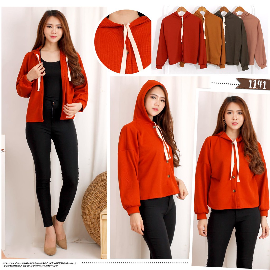 Jaket 1141 Waffle Knit Premium Polos Fashion Jaket