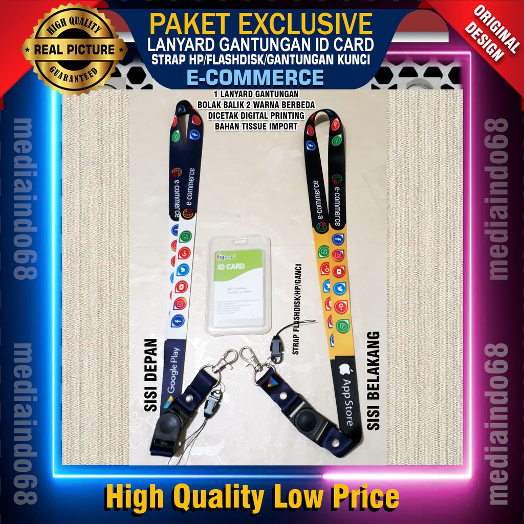 

ECOMMERCE Lanyard, Strap ID, HP/Flashdisk Printing Digital (Paket Lengkap Murah)