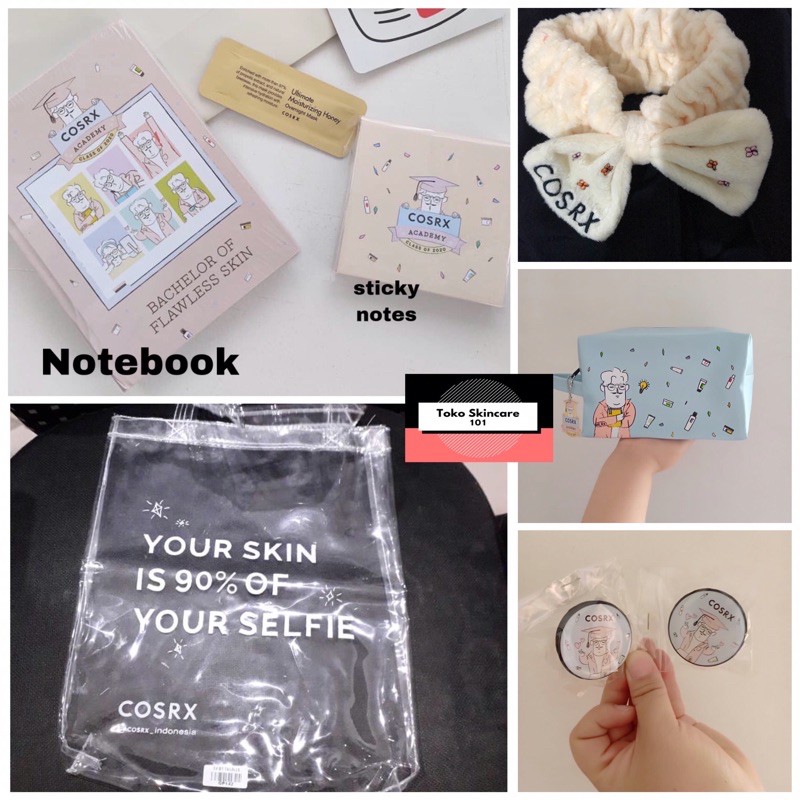 GIFT BONUS Sociolla Cosrx Blithe-Kartu Flazz headband pouch totebag cosrx-pouch wardah-