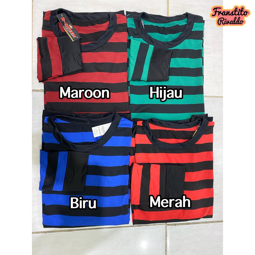 KAOS OBLONG SALUR LENGAN PANJANG/KAOS WANITA/LENGAN PANJANG/SALUR TEBAL-FRANSFASHION