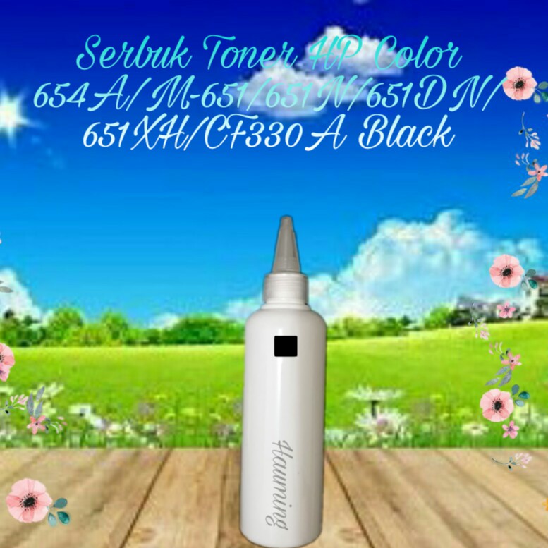 Serbuk Toner Powder Color Refill HP 654A M651 M651N M651DN M 651 651N 651DN CF330A Black 1x Isi