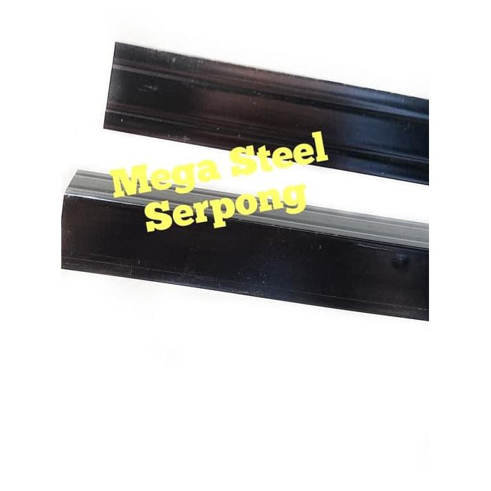 (PROMO) List U Alumunium Hitam Garis uk 15 mm x 15 mm, Panjang 119.5 cm Berkualitas,..