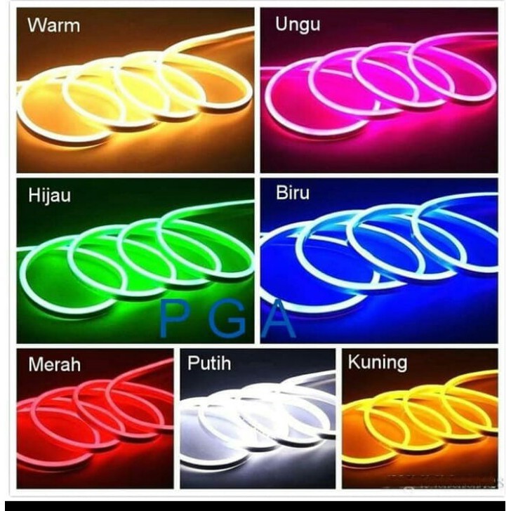 PAKET LAMPU NEON FLEX 10M 220V LED SELANG FLEXIBLE SIGN STRIP 220 V VOLT WATERPROOF DAPAT SOKET