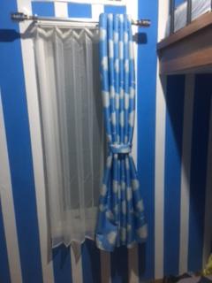 Gorden Blackout Blazer Awan Biru Smokring Silper Ukuran L140×200 T Pintu Jendela