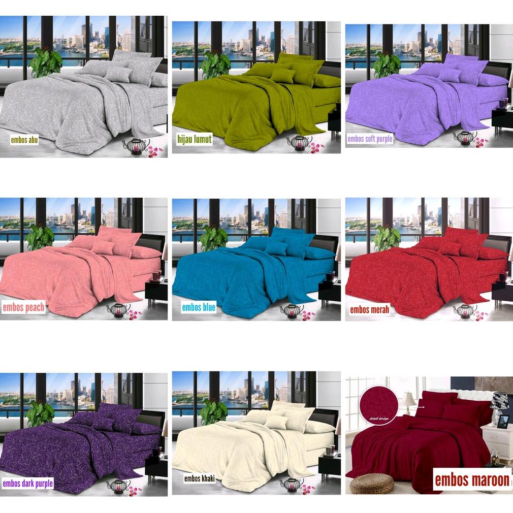 (Harga Konveksi) Sprei Embos Polos Premium Termurah ,. ,.