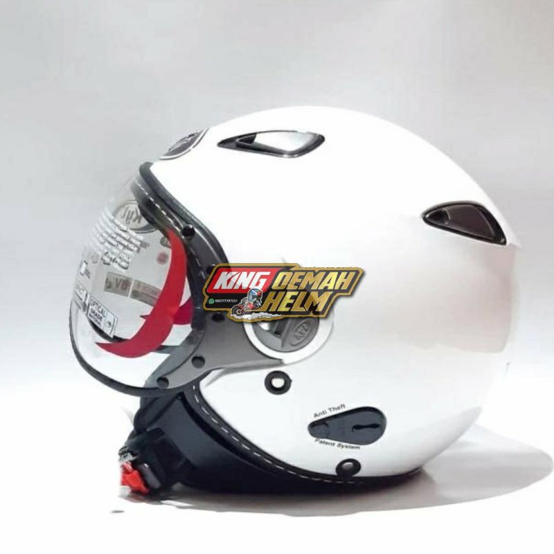 HELM KYT ELSICO WHITE HELM BOGO HELM RETRO KYT PUTIH HELM VESPA HELM KLASIK HELM PILOT HELM JADUL