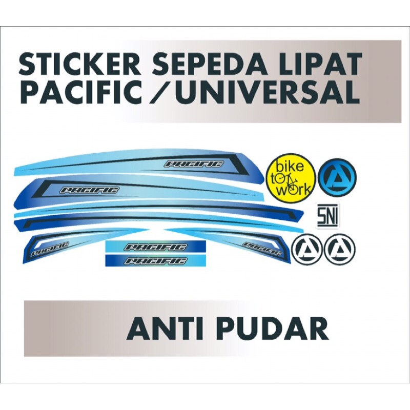 STICKER SEPEDA PACIFIC SIMPLE BIRU
