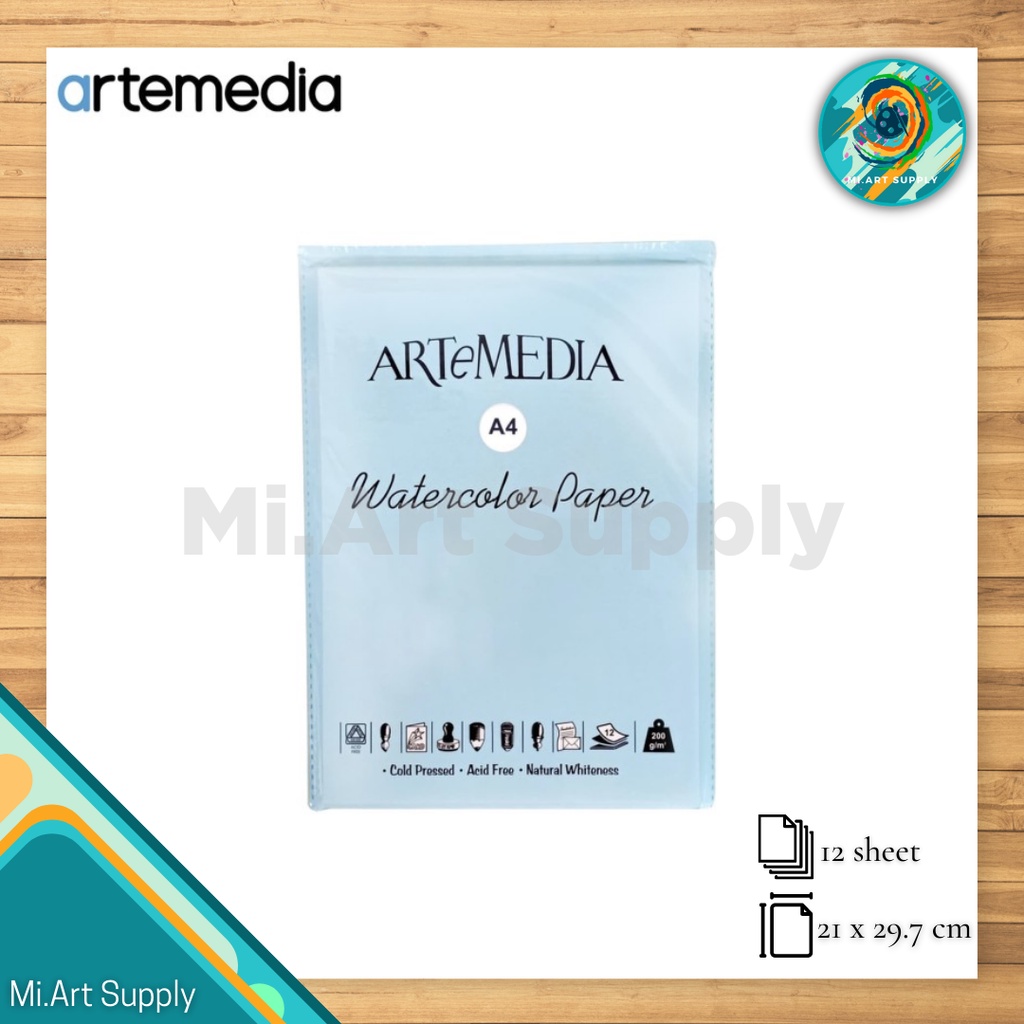 

Artemedia Watercolour Paper A4 - Alat Lukis - Kertas Cat Air