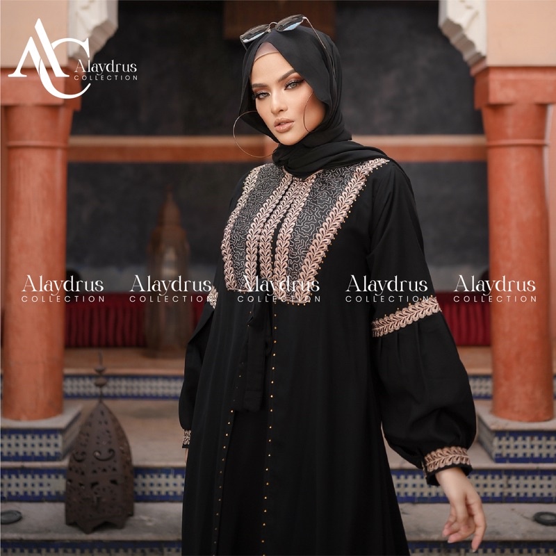 Abaya Dress Maxi Arab Saudi Bordir Zephy Turki Umroh Dubai Turkey By AlaydrusCollection 828