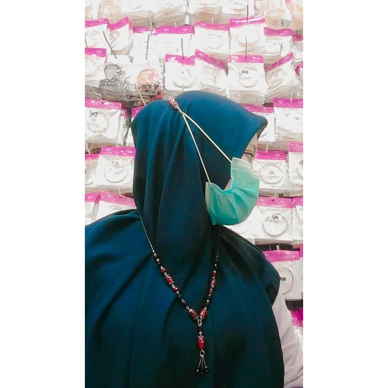 konektor jilbab// konektor masrker //kalung jilbab//satu set perhiasan jilbab//stap masker