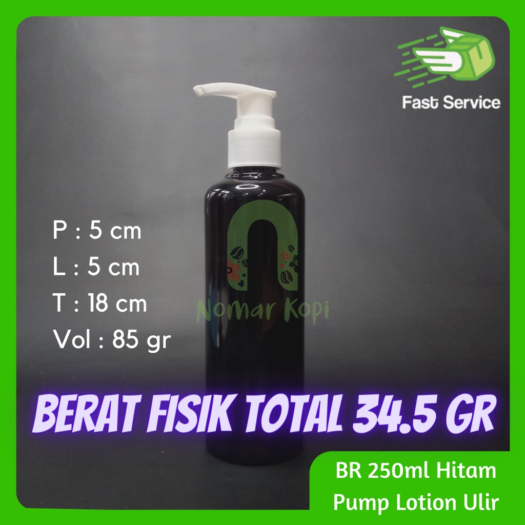 Botol 250ml BR PUTIH Pump Lotion