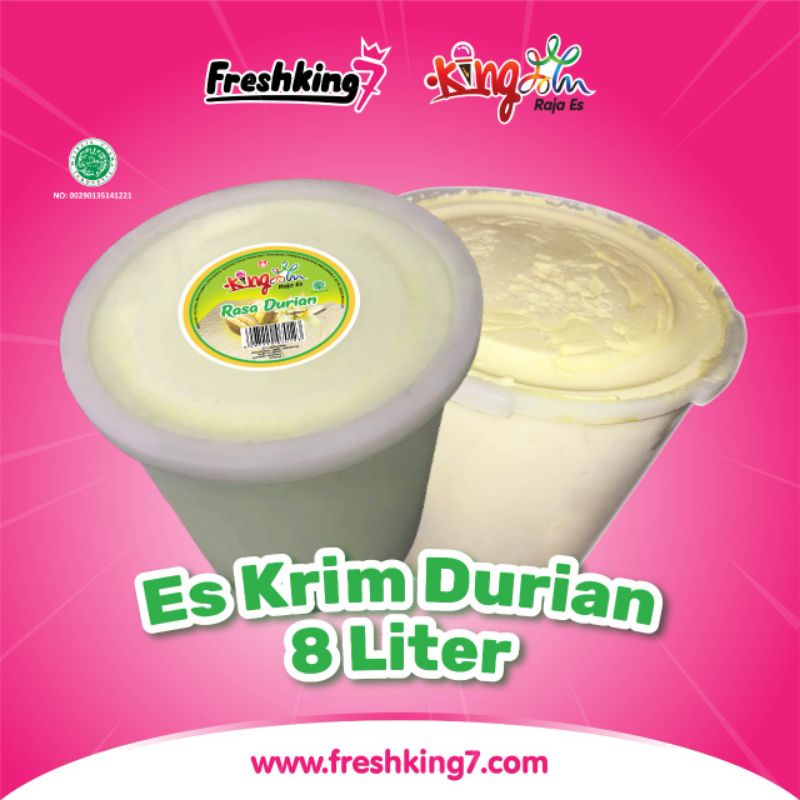 Es Krim Durian 8 liter - Freshking7 Ice Cream