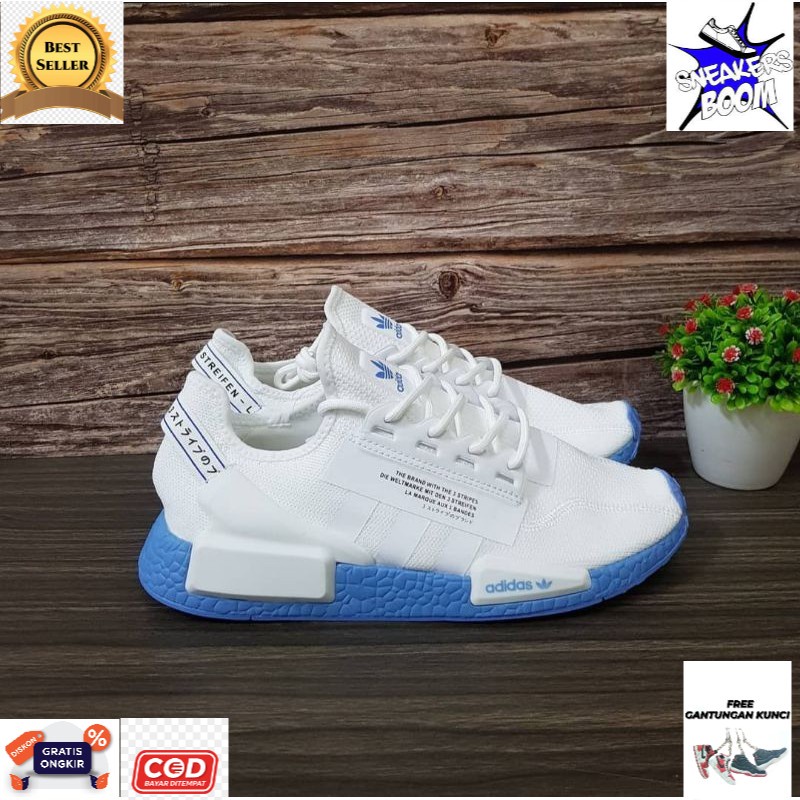 Sepatu Adidas Nmd V2 White Blue